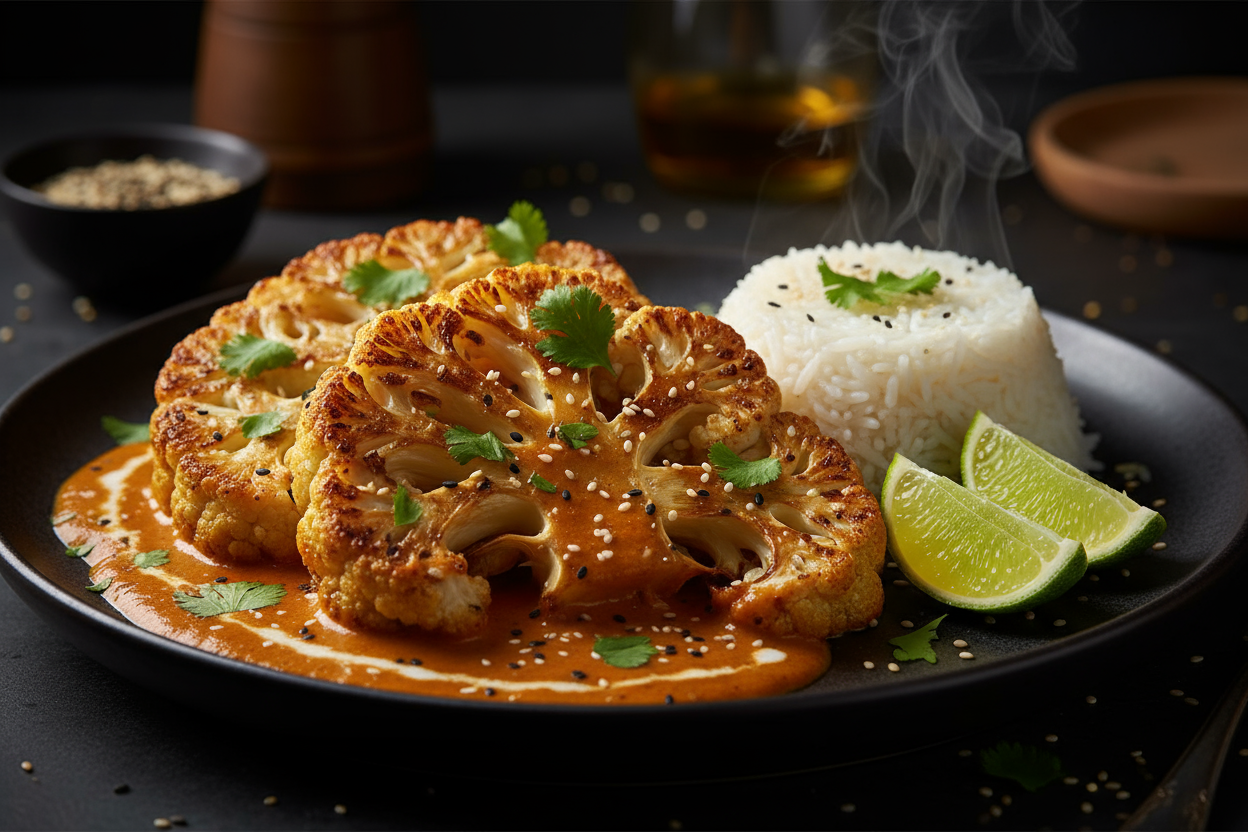 CURRY DE COLIFLOR A LA INDIA CON COCO